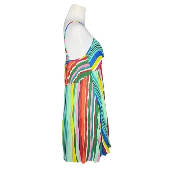 NWOT Donna Morgan Stripe Ruffle Mini Dress - Sz 8 - Picture 6 of 9